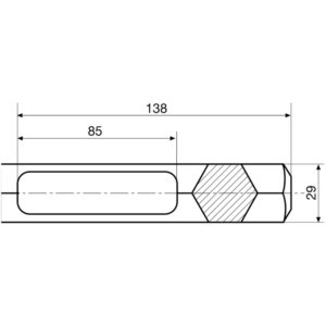 R_ESTW-6KANT_29MM Spade chisel