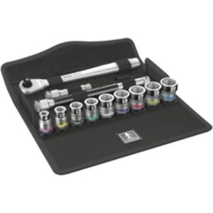 8100 SB HF 1 Jeu cliquet Zyklop Metal avec levier d'inversion  à carré 3/8"  avec fonction de retenue  métrique