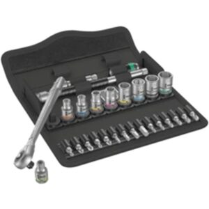8100 SA 7 Jeu cliquet Zyklop Metal avec carré mâle traversant  à carré 1/4"  métrique