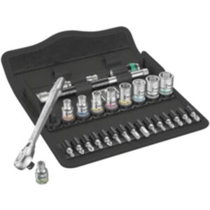 8100 SA 8 Jeu cliquet Zyklop Metal avec levier d'inversion  à carré 1/4"  métrique