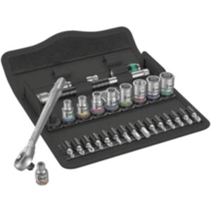 8100 SA 10 Jeu cliquet Zyklop Metal avec carré mâle traversant  à carré 1/4"  syst. impérial