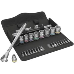 8100 SB 10 Jeu cliquet Zyklop Metal avec carré mâle traversant  à carré 3/8"  syst. impérial