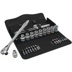 8100 SC 8 Jeu cliquet Zyklop Metal avec levier d'inversion  à carré 1/2"  métrique