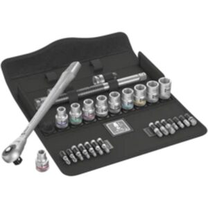 8100 SC 10 Jeu cliquet Zyklop Metal avec carré mâle traversant  à carré 1/2"  syst. impérial