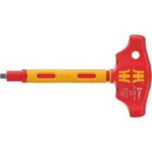 410 i VDE A RA Tournevis adaptateur isolé VDE à manche en T avec fonction cliquet pour douilles 1/4"