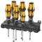 932/6 Jeu de tournevis Kraftform Wera : le tournevis-burin + Rack