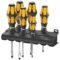 932/918/6 Jeu de tournevis Kraftform Wera : le tournevis-burin + Rack