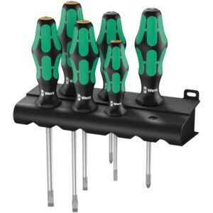 334/355/6 Jeu de tournevis Kraftform Plus Lasertip + Rack