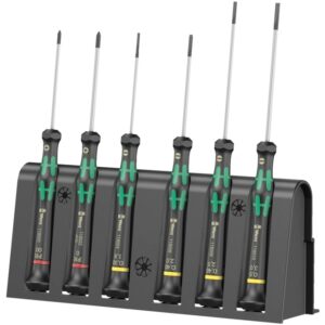 2035/6 A Jeu de tournevis électronicien + Rack
