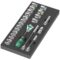 Insert en mousse 9721 avec jeu de cliquet 8000 B Zyklop 3/8" 1