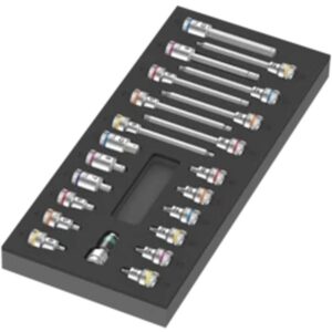 Insert en mousse 9723 avec jeu de douille-embouts Zyklop B 3/8" 1