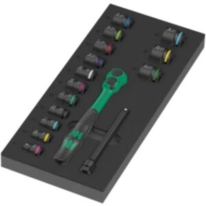 Insert en mousse 9724 avec jeu de cliquet 8010 B Zyklop Comfort 1  3/8"