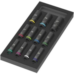 Insert en mousse avec 9725 Zyklop C  1/2"  jeu de douilles Impaktor Deep 1