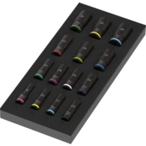 Insert en mousse 9728 avec jeu de douilles Impaktor Deep 1 Zyklop B 3/8"