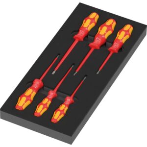 Insert en mousse 97110 avec jeu de tournevis Kraftform série 100 VDE Set 1