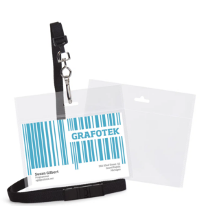 Porte-badge biodégradable  horizontal