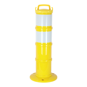 1090064 Balise de signalisation modulable Jaune avec deux bandes rétroréfléchissantes - 1090064