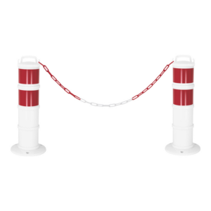 Kit de 2 balises modulables Blanche avec deux bandes rétroréfléchissantes Rouges - 1090248