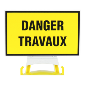 Kit de 2 panneaux Danger travaux + support pour balise modulable - 1090439
