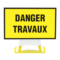 Kit de 2 panneaux Danger travaux + support pour balise modulable - 1090439