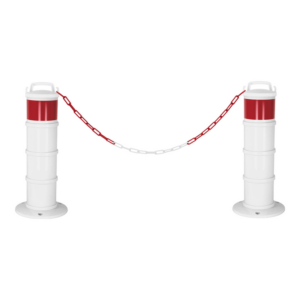 Kit de 2 balises modulables Blanche avec une bande rétroréfléchissante Rouge - 1090514