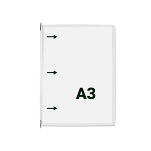 Poche à pivots Tarifold  A3  portrait  insertion côté gauche