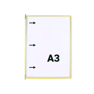 Poche à pivots Tarifold  A3  portrait  insertion côté gauche