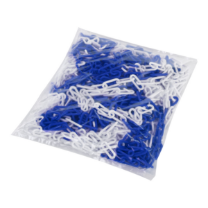 Chaîne plastique Ø 8mm x 25m Bleu/Blanc en sac - SIGNAL - 1185982