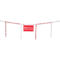 Kit de délimitation barrière de chaîne 5m rouge/blanc et panneau propriété privée défense d'entrer - 1365056