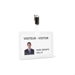 Kit de badges plastifiables à froid  avec clips et inserts  horizontal