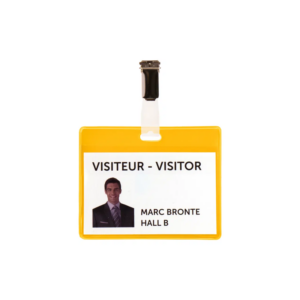 Kit badge visiteur  PVC  avec clips et inserts