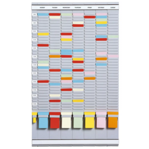 2554058110 Tableau de planning hebdomadaire pour cartes T format 2 35 fentes 785 x 475 mm