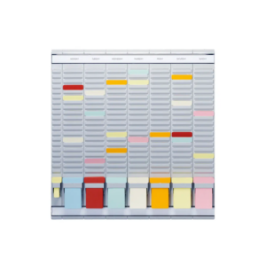 2554153110 Tableau de planning hebdomadaire pour cartes T format 2 20 fentes 490 x 475 mm