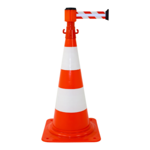 2830225 Kit cône avec Enrouleur 50mmx3m Rouge/Blanc Rétroréfléchissant - 2830225