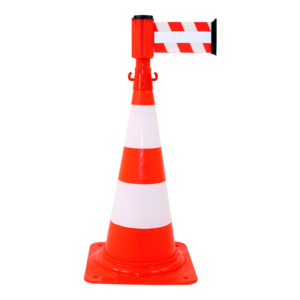 Kit cône avec Enrouleur 100mmx3m Rouge/Blanc Rétroréfléchissant - 2830287