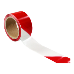 Ruban indéchirable 50mm x 100m rouge/blanc - 3055108