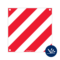 Panneau de signalisation hachuré rouge/blanc avec œillet - Rétroréfléchissant Classe 2 - 480x480mm - 3340860