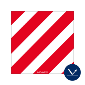 Panneau de signalisation hachuré rouge/blanc sans œillet - Rétroréfléchissant Classe 1 - 480x480mm - 3341034