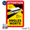 Panneau Angles morts pour bus - Rétroréfléchissant Classe 1 - Alu 250x170mm - 4016030