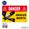 Panneau Angles morts pour bus - Rétroréfléchissant Classe 1 - Alu 250x170mm - 4016085