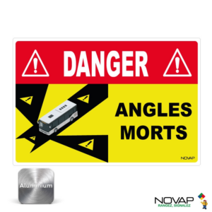 4016092 Panneau Angles morts pour bus - Alu - Haute visibilité - 250 x 170 mm - 4016092