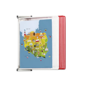 414097 Système de présentation mural métal Tarifold A4 10 poches couleurs Pologne