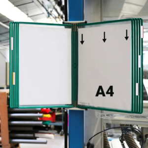 414605 Système de présentation mural magnétique Tarifold A4 10 poches