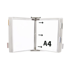 417102 Système de présentation mural métal Tarifold A4 10 poches insertion côté gauche