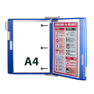Kit d'extension pour système mural métal Tarifold  A4  10 poches  insertion côté gauche