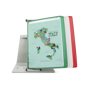 434093 Système de présentation pupitre métal Tarifold A4 10 poches couleurs Italie