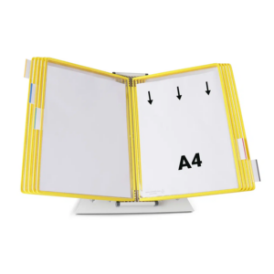 434104 Système de présentation pupitre métal Tarifold A4 10 poches