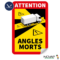 Panneau Angles morts pour camion - Rétroréfléchissant Classe 1 - Adhésif 250x170mm - 4631035