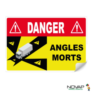 4631073 Panneau Angles morts pour camion - Adhésif - Haute visibilité - 250 x 170 mm - 4631073