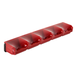 Lot de 5 Bacs European 0 3L Rouge avec Barre - 5012055